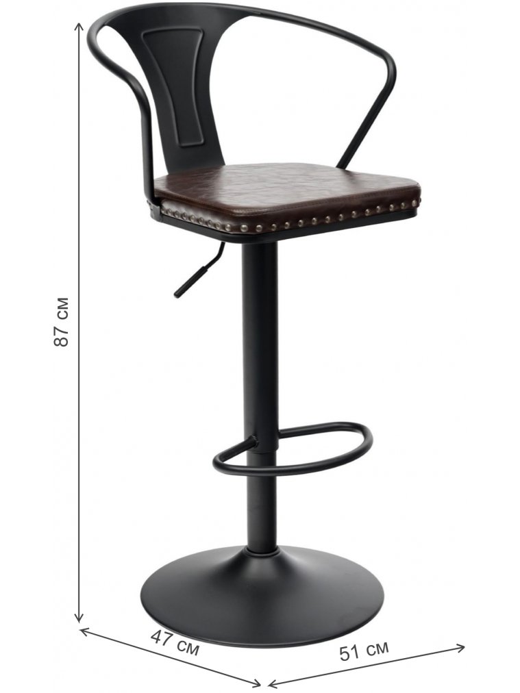 Барный стул Тиоли ИК черный матовый