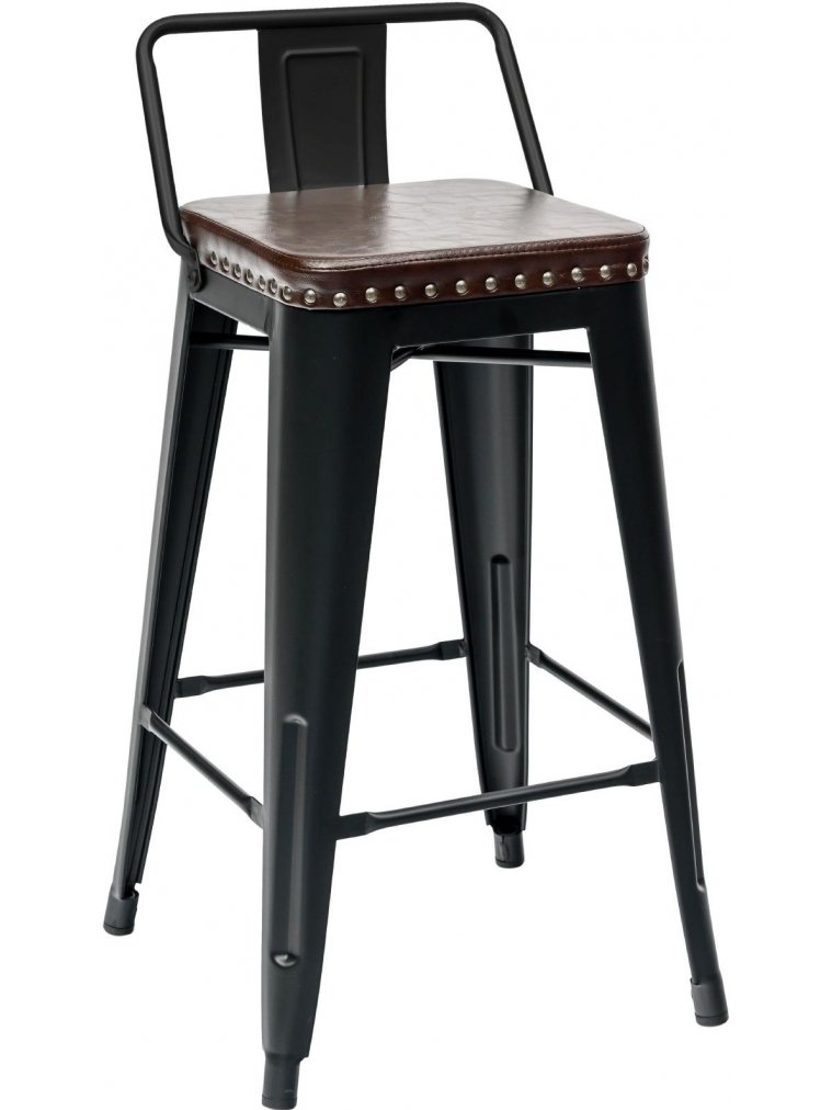 Барный стул Тиоли Софт низкий черный матовый