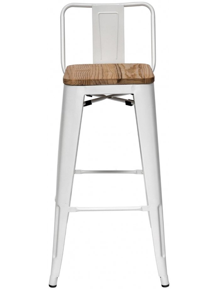 Барный стул Тиоли белый / светлое дерево