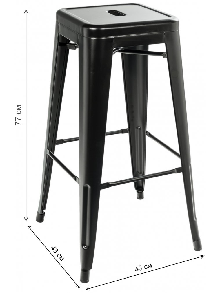 Барный стул Тиоли черный матовый