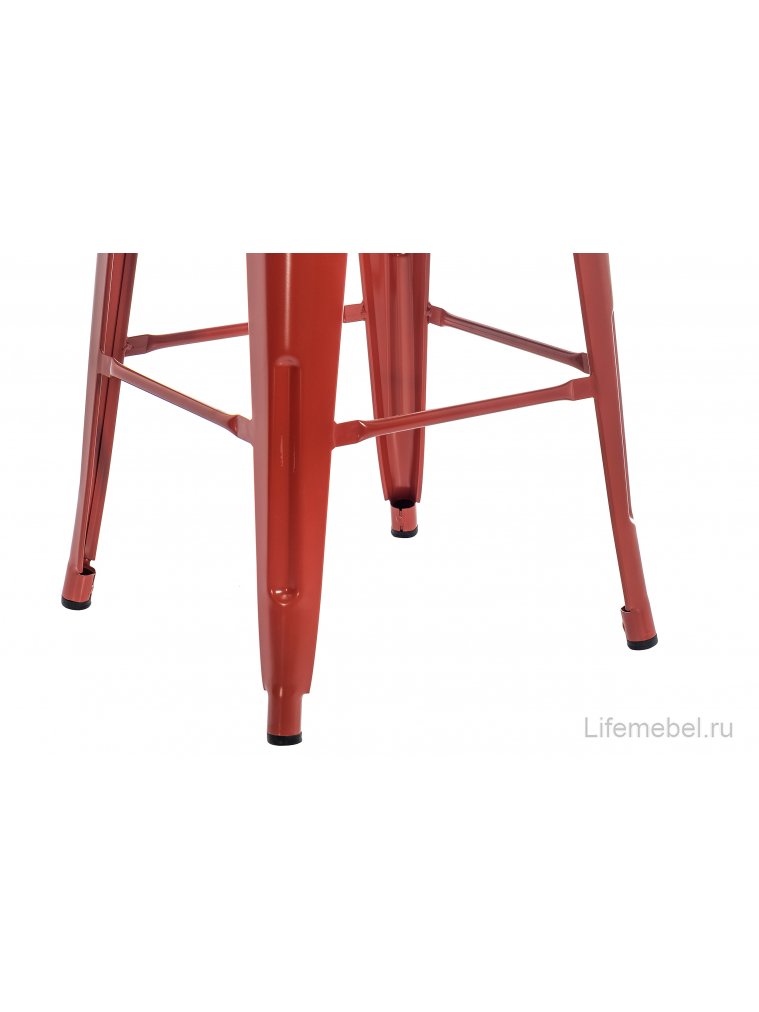 Барный стул Tolix Bar wood CColl T-2103B-26 red / brown walnut
