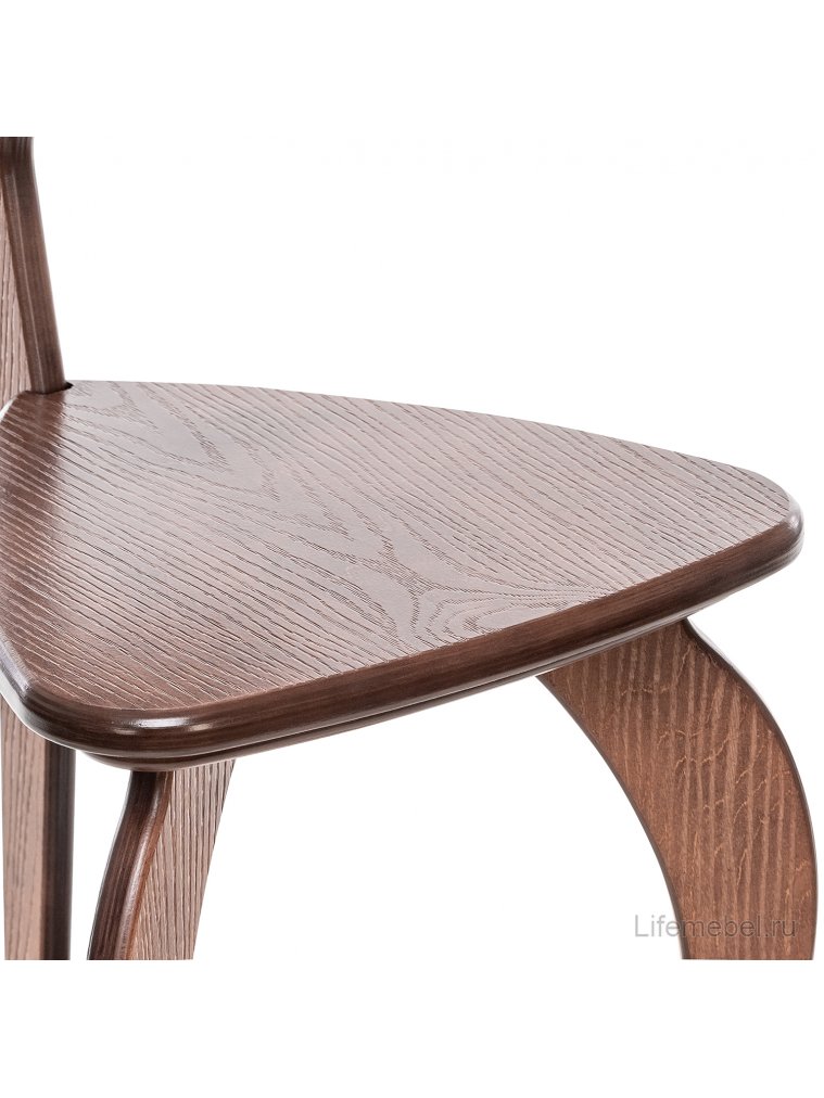 Барный стул три ножки гнутые орех