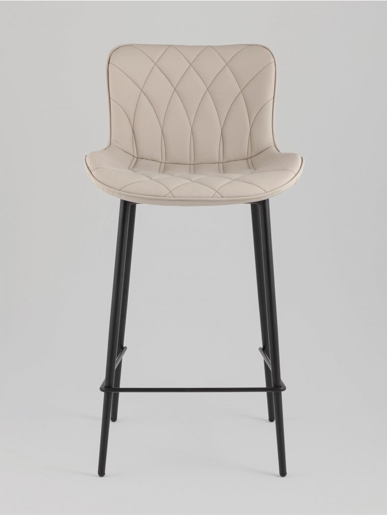 Полубарный стул Сейфорд, экокожа, серый