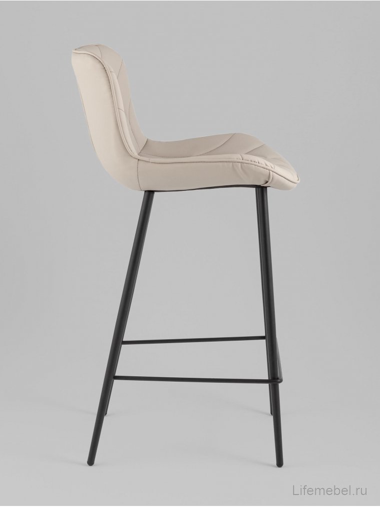 Полубарный стул Сейфорд, экокожа, серый