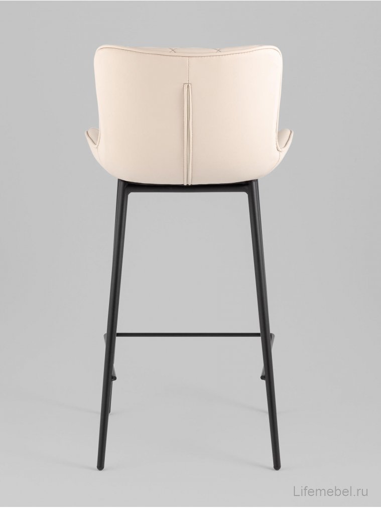 Полубарный стул Сейфорд, экокожа, светло-серый