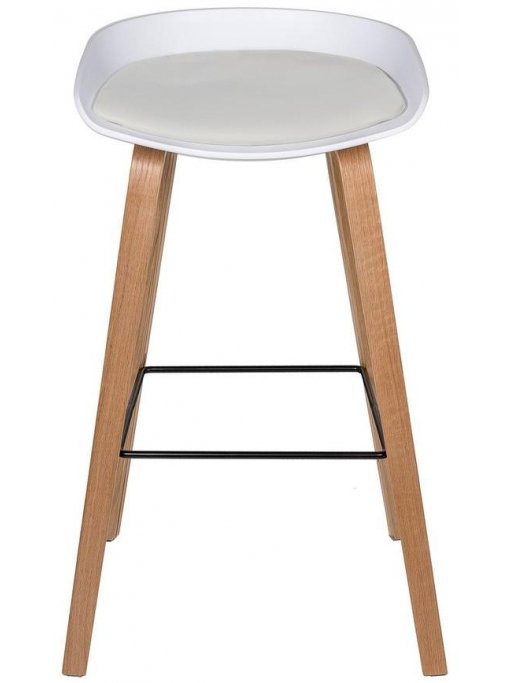 Барный стул Вирта 8319B WHITE с подушкой белый