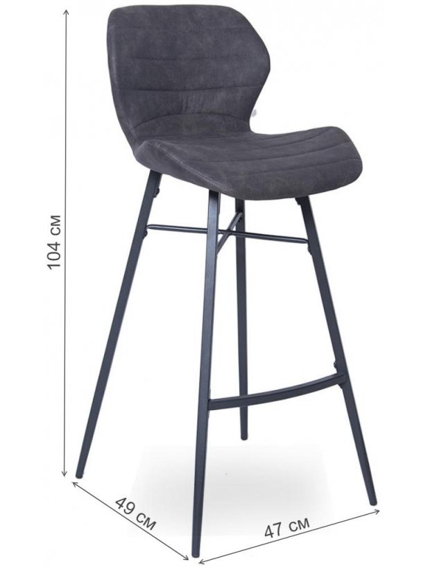 Барный стул WX-7 ткань cowboy 104 / black