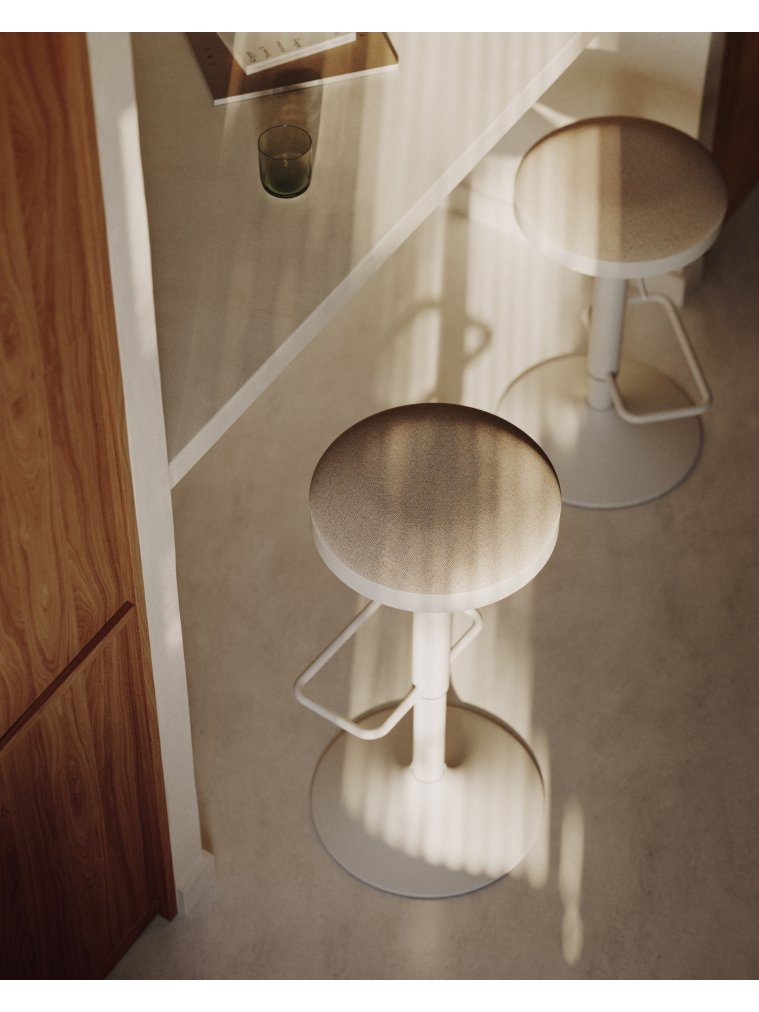 Барный стул Zaib бежевый / белый