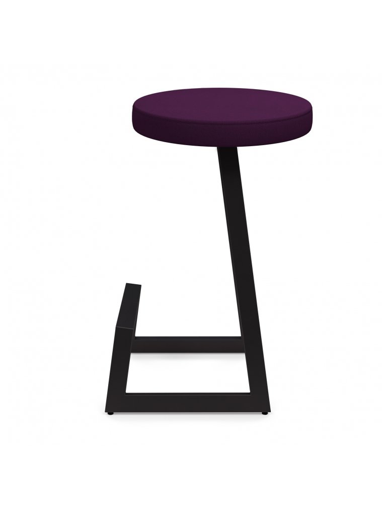 Барный стул Корс-65 софт (380*445*650) ткань violet/черный