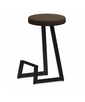 Барный стул Корс-75 софт ткань brauni/черный