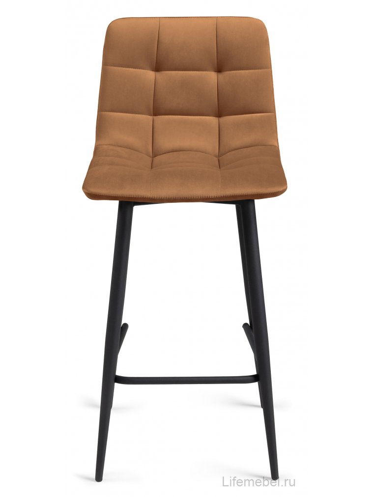 Полубарный стул Чилли К кирпичный / черный