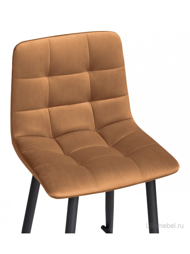 Полубарный стул Чилли К кирпичный / черный