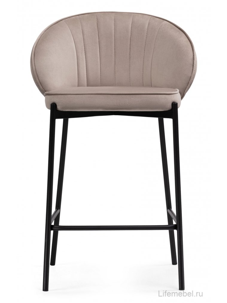 Полубарный стул Нейл латте / черный