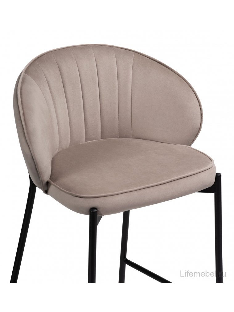 Полубарный стул Нейл латте / черный