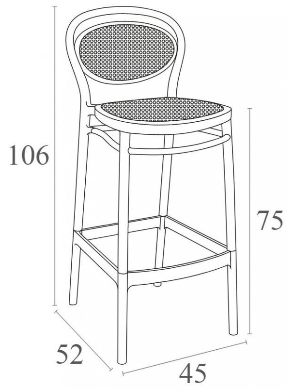 Пластиковый стул Marcel белый