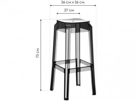 Пластиковый табурет Fox черный