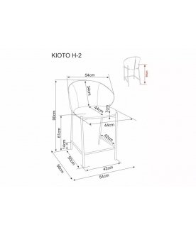 Полубарный стул Kioto H_2 t.254