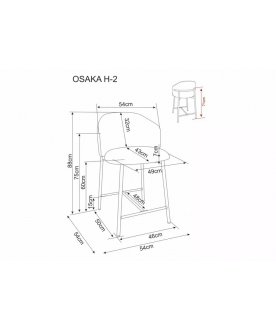 Полубарный стул Osaka H_2 t.253