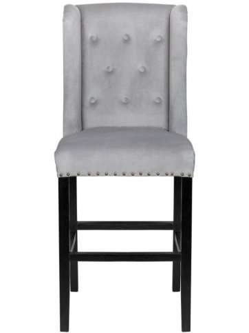 Дизайнерский барный стул Skipton Grey Velvet