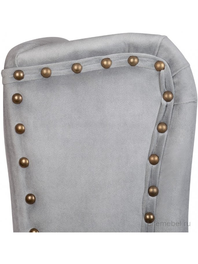 Дизайнерский барный стул Skipton Grey Velvet