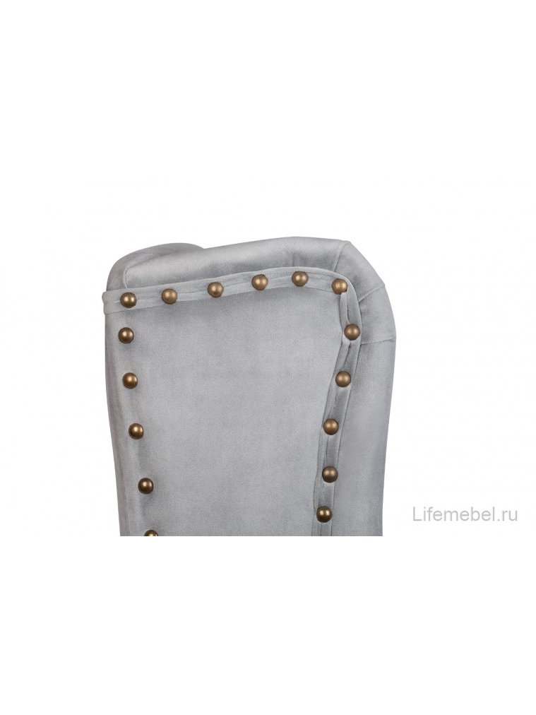 Дизайнерский барный стул Skipton Grey Velvet
