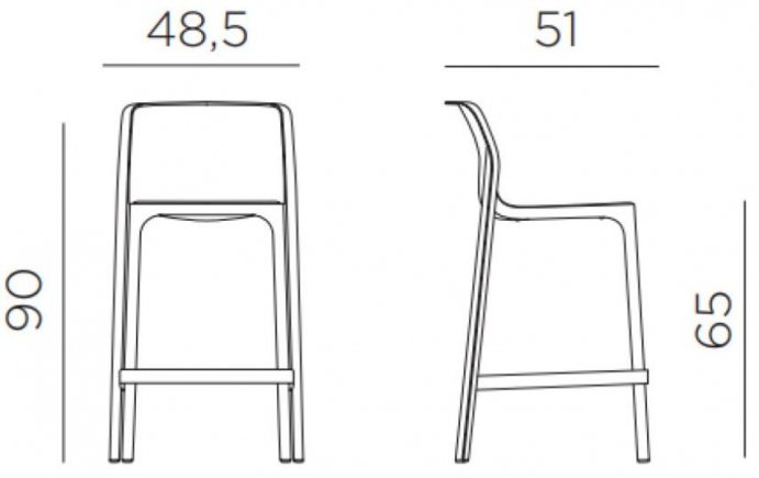 Полубарный стул 003/4035604000 ментоловый
