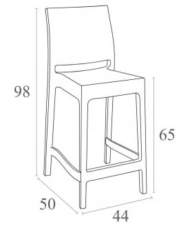 Барный стул 234/100-0043 оливковый