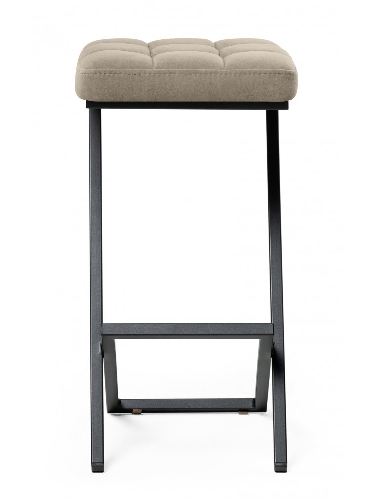 Полубарный стул Амаури микровелюр катания хумус / черный