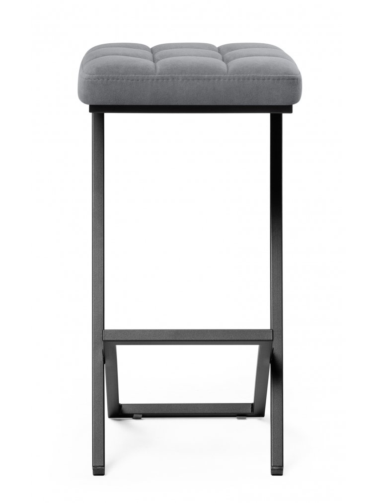 Полубарный стул Амаури микровелюр катания сильвер / черный