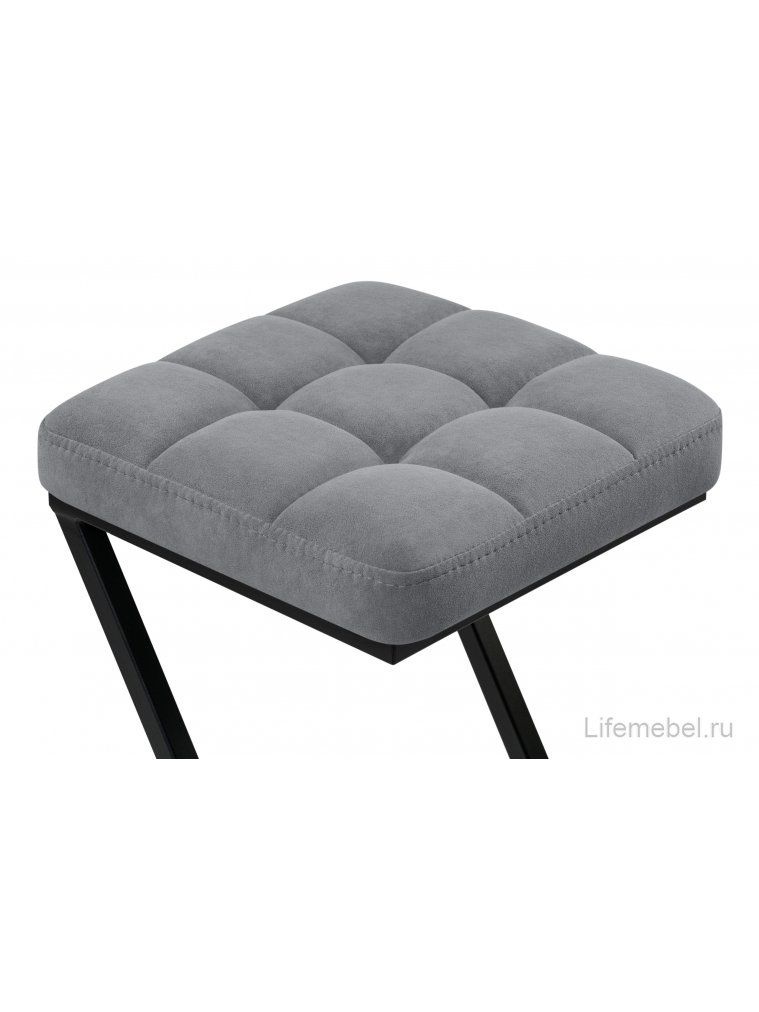 Полубарный стул Амаури микровелюр катания сильвер / черный