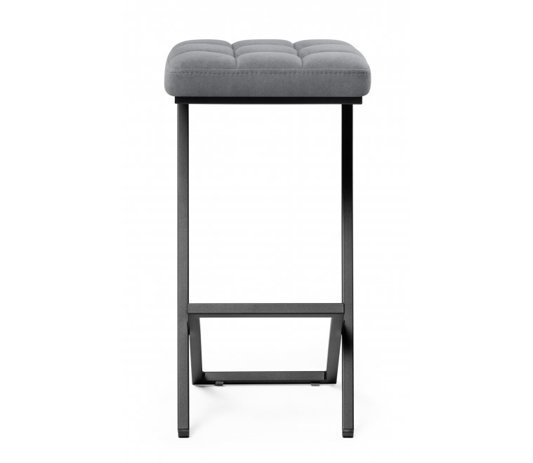 Полубарный стул Амаури микровелюр катания сильвер / черный