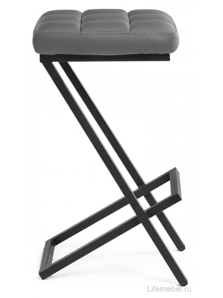 Полубарный стул Амаури темно-серый / черный матовый
