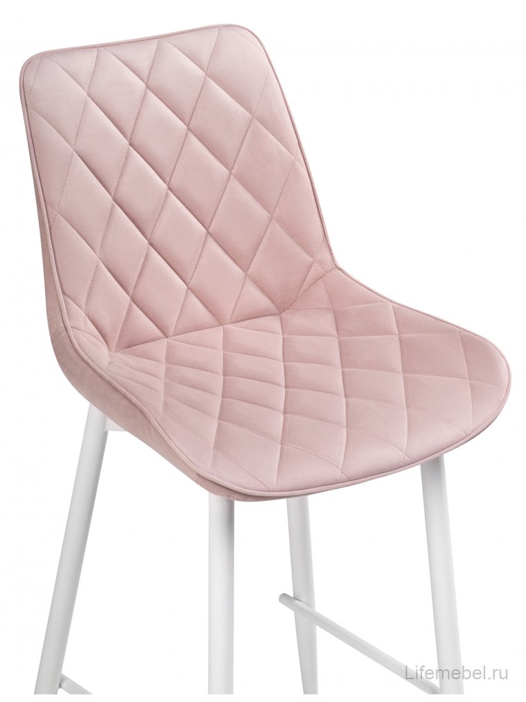 Полубарный стул Баодин К розовый / белый