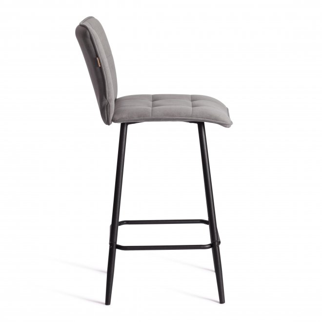 Полубарный стул Bari/Бари серый велюр
