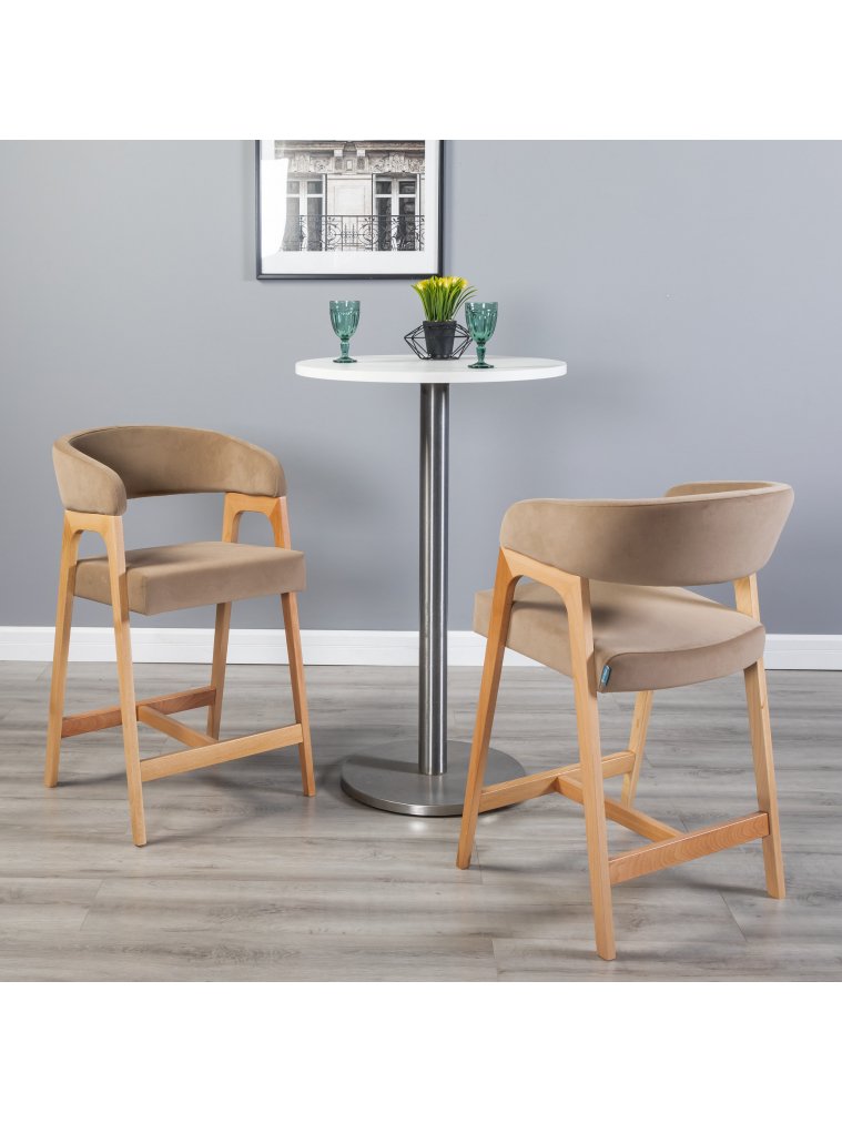 Полубарный стул Baxter beige / натуральный