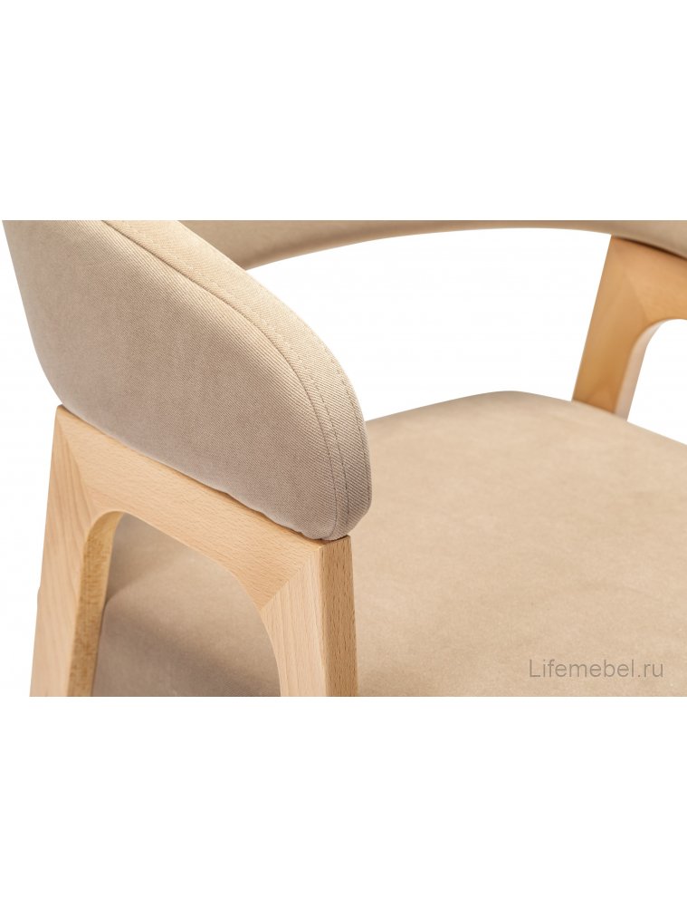 Полубарный стул Baxter beige / натуральный