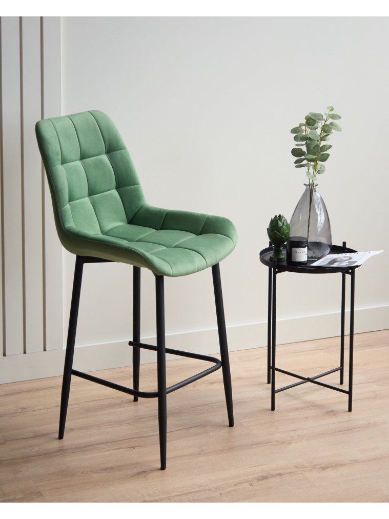 Полубарный стул Челси фисташковый (zd 651) / черный