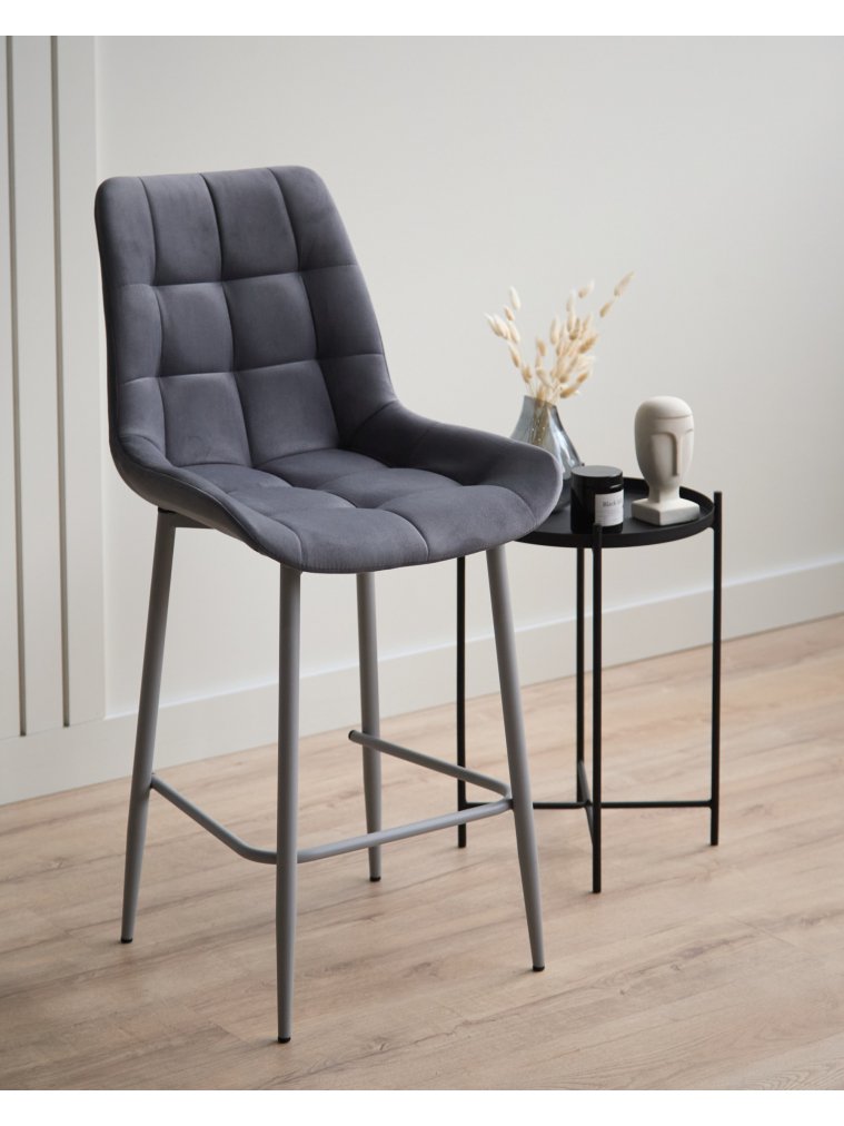 Полубарный стул Челси темно-серый (zd 995) / серый