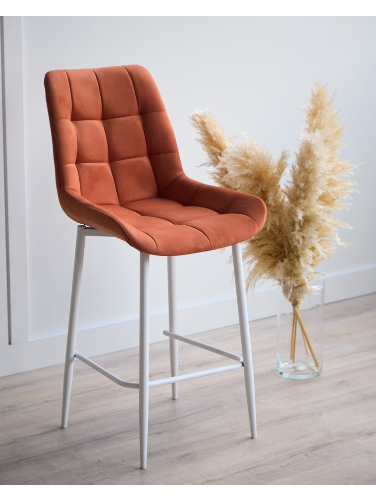 Полубарный стул Челси терракотовый (zd 432) / белый