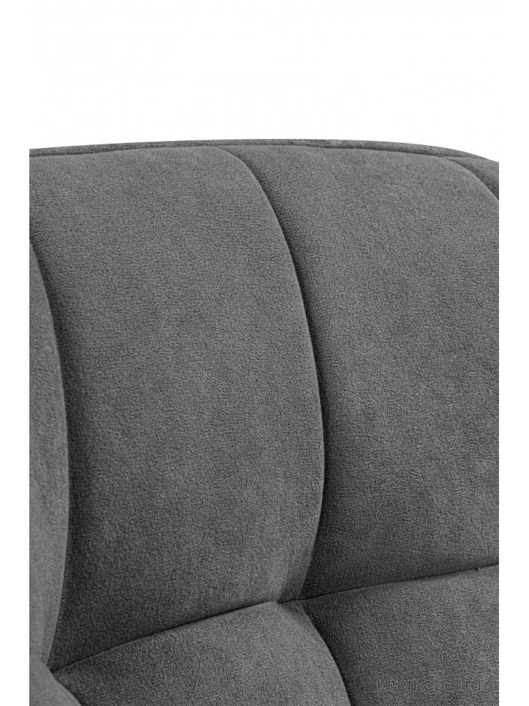 Полубарный стул Челси велюр темно-серый / черный каркас