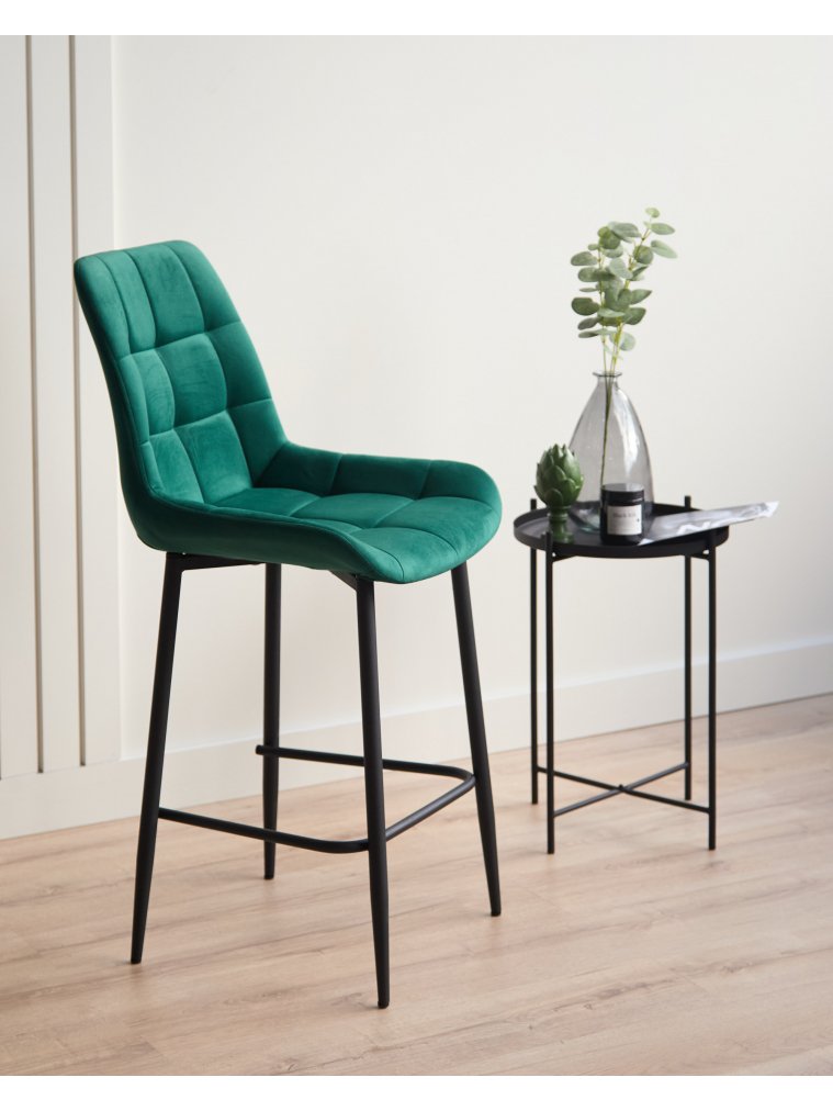 Полубарный стул Челси зеленый (zd 667) / черный