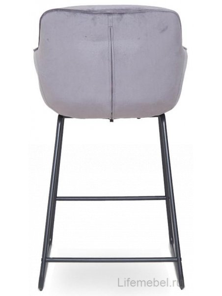Полубарный стул Olenna бархат grey vic 28 / black