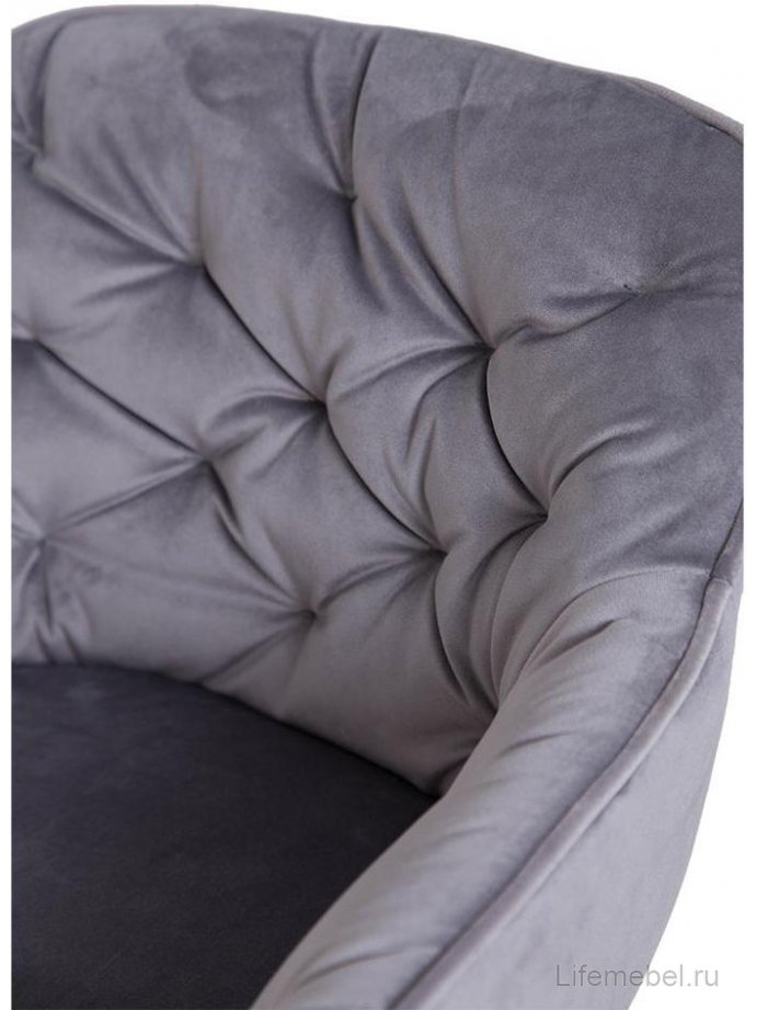 Полубарный стул D12 бархат grey vic 28 / golden