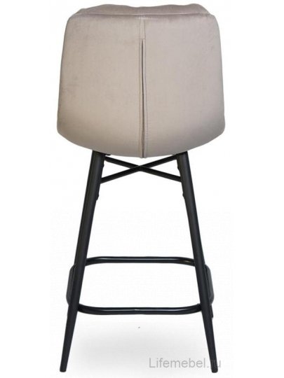 Полубарный стул D20 бархат light smoky vic 6 / black