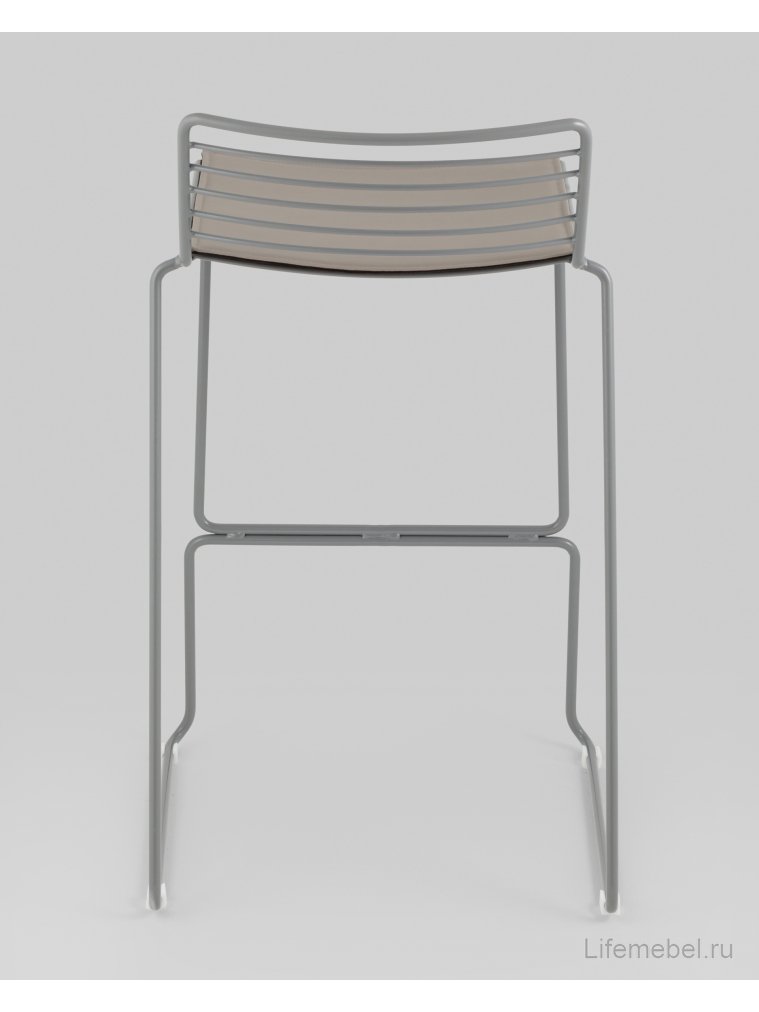 Полубарный стул Уоррен, серый, с подушкой