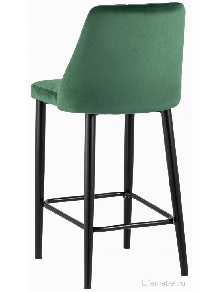 Полубарный стул Даррен велюр зеленый