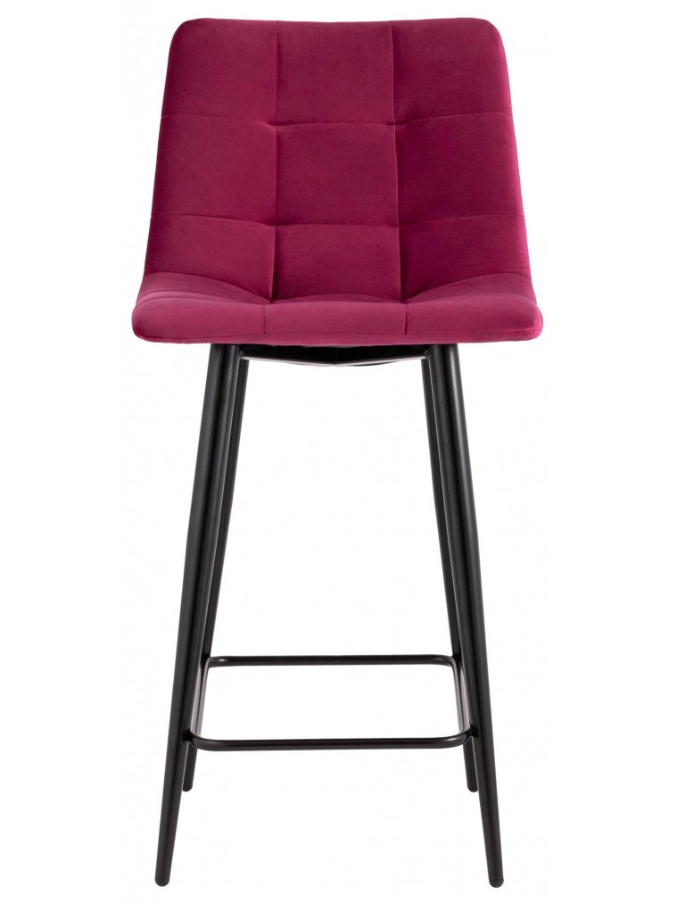 Полубарный стул Джейми винный велюр