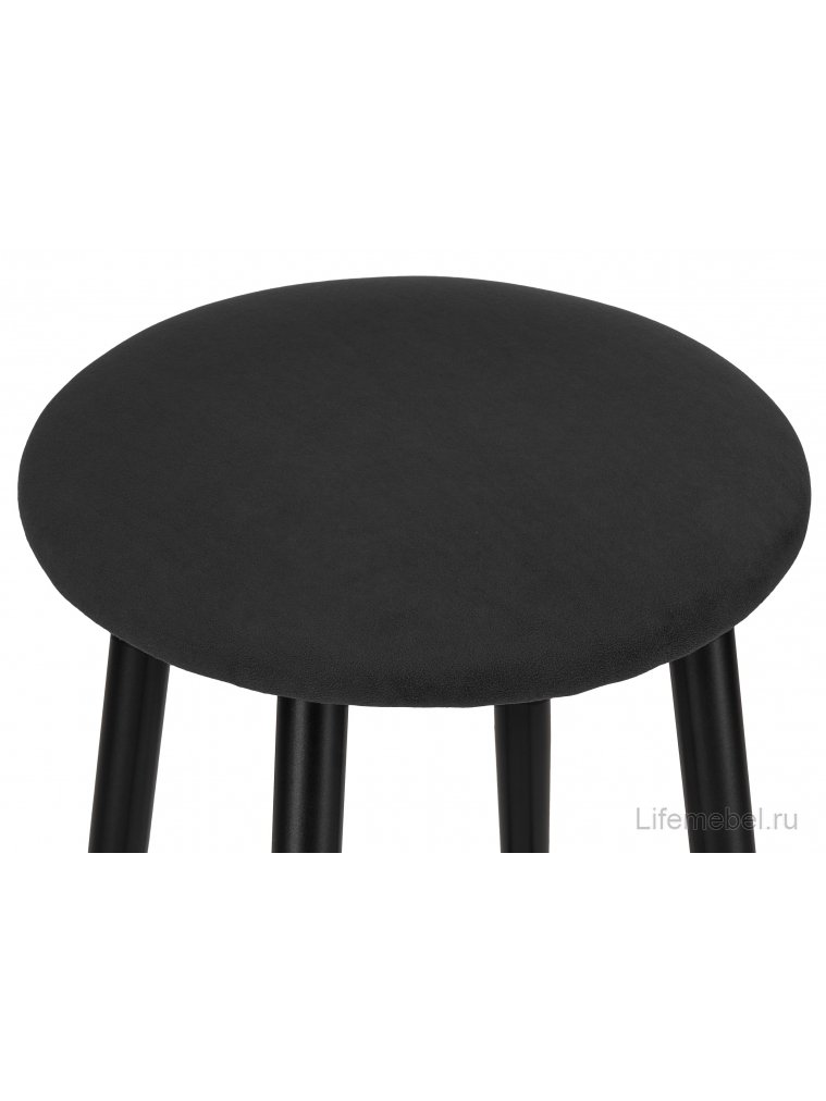 Полубарный стул Гангток крутящийся черный / черный матовый