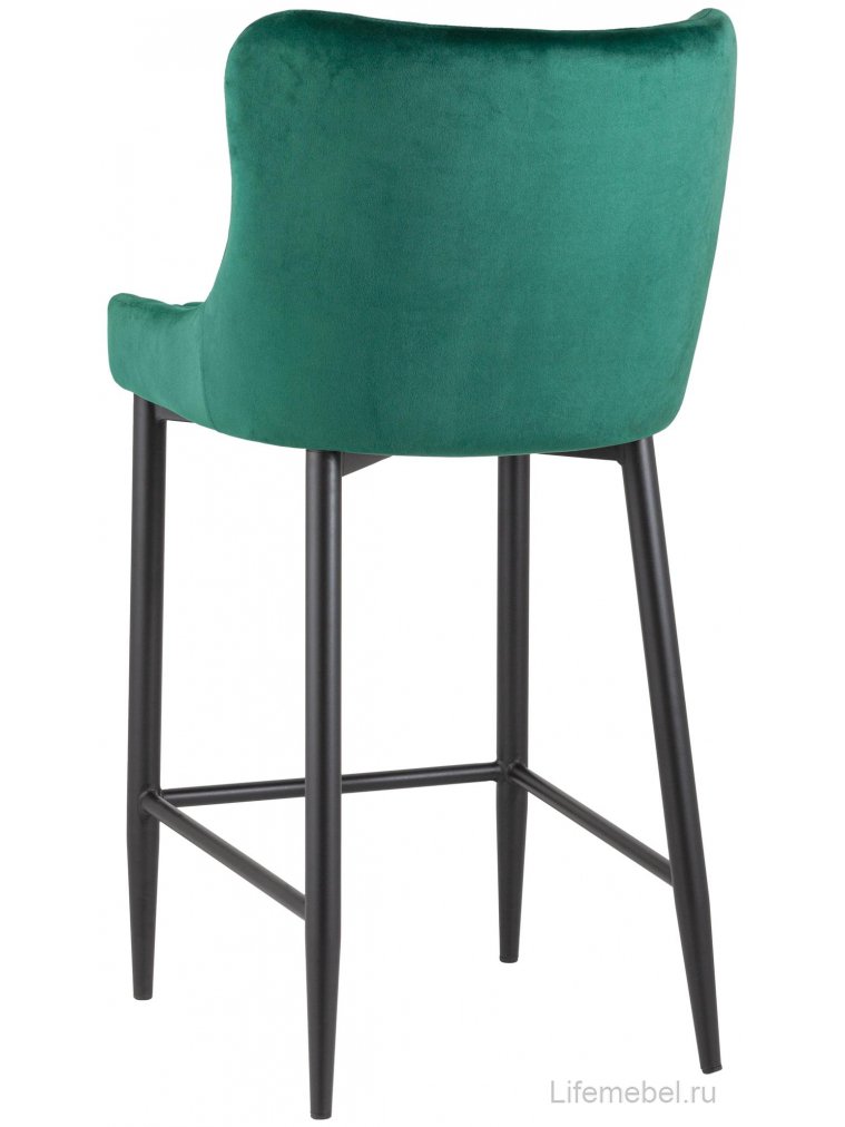 Полубарный стул Гринок изумрудный / черный матовый