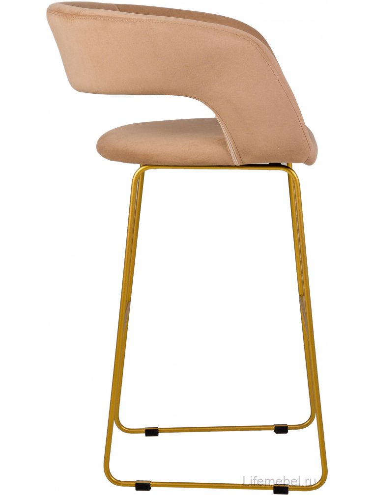 Полубарный стул Hugs бежевый / link золото